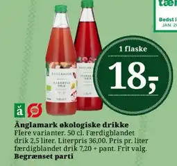 Dagli'Brugsen ÄNGLAMARK Økologiske drikke tilbud