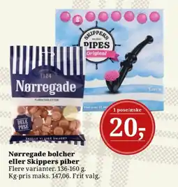 Dagli'Brugsen Nørregade bolcher eller skippers piber tilbud