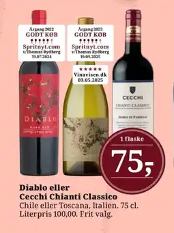 Dagli'Brugsen Diablo eller cecchi chianti classico tilbud