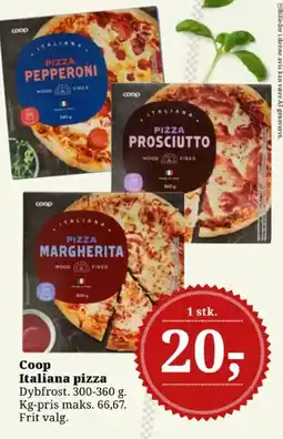 Dagli'Brugsen COOP Italiana pizza tilbud