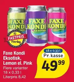 Fakta Tyskland FAXE KONDI Eksotisk, lemon el. pink tilbud