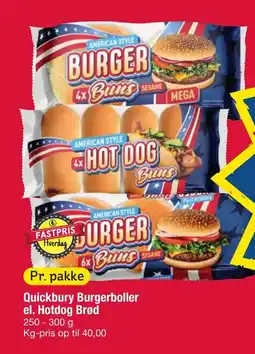 Fakta Tyskland Quickbury burgerboller el. hotdog brød tilbud