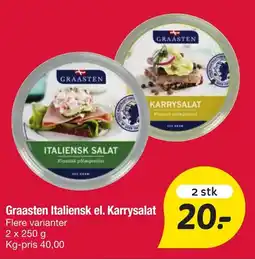 Fakta Tyskland GRAASTEN Italiensk el. karrysalat tilbud