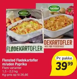 Fakta Tyskland FLENSTED Flødekartofler m/uden paprika tilbud