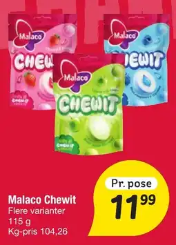 Fakta Tyskland MALACO Chewit tilbud