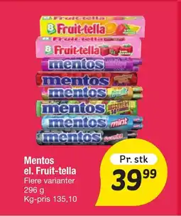 Fakta Tyskland Mentos el. fruit-tella tilbud