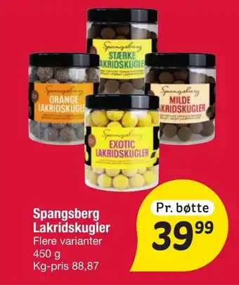 Fakta Tyskland SPANGSBERG Lakridskugler tilbud