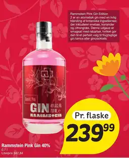 Fakta Tyskland RAMMSTEIN Pink gin 40% tilbud