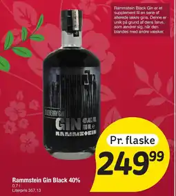 Fakta Tyskland RAMMSTEIN Gin black 40% tilbud