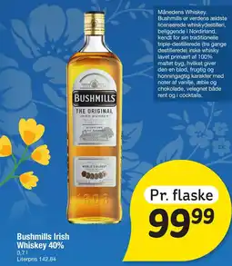Fakta Tyskland BUSHMILLS Irish whiskey 40% tilbud