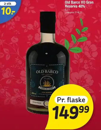 Fakta Tyskland OLD BARCO Xo gran reserva 40% tilbud