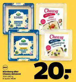 Netto Klovborg eller cheasy skiveost tilbud
