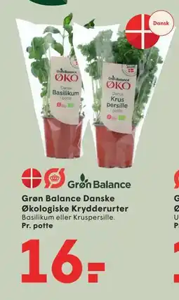 SPAR Grøn Balance Danske Økologiske Krydderurter tilbud