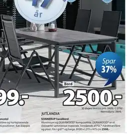 JYSK SONNERUP havebord tilbud