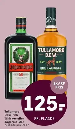 SPAR Tullamore Dew Irish Whiskey eller Jägermeister tilbud