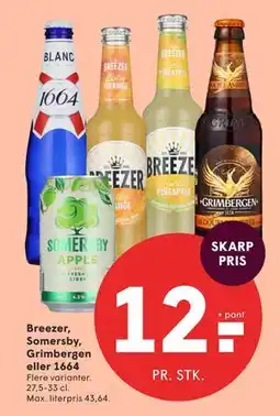 SPAR Breezer, Somersby, Grimbergen eller 1664 tilbud