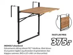 JYSK INDHOLT altanbord tilbud