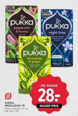 MENY PUKKA ØKOLOGISK TE tilbud