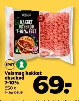 Netto VELSMAG Hakket oksekød 7-10% tilbud