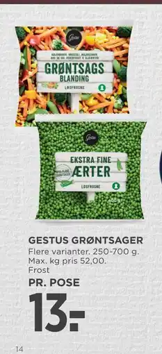 MENY GESTUS GRØNTSAGER tilbud