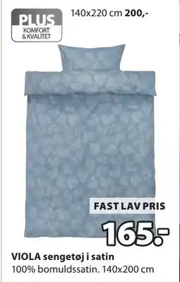 JYSK VIOLA sengetøj i satin tilbud