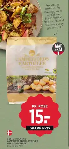 MENY GESTUS DANSKE LAMMEFJORDSKARTOFLER FRA STORØHAGE tilbud