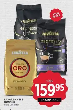 MENY LAVAZZA HELE BØNNER tilbud