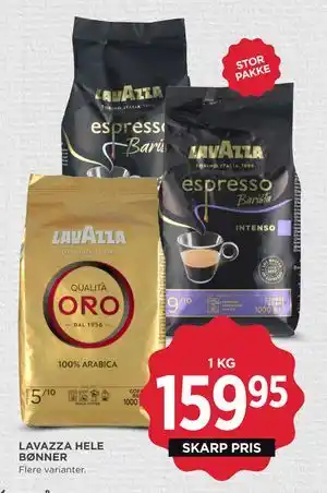 MENY LAVAZZA HELE BØNNER tilbud