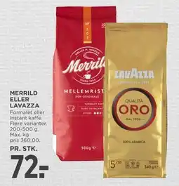 MENY MERRILD ELLER LAVAZZA tilbud