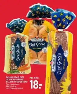 MENY SCHULSTAD DET GODE RUGBRØD ELLER HVEDEBRØD tilbud