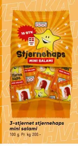 Bilka 3-stjernet stjernehaps mini salami tilbud