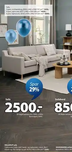 JYSK HELLERUP sofa tilbud