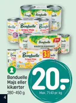 REMA 1000 Bonduelle Majs eller kikærter tilbud