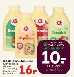 SPAR K-Salat Remoulade eller Mayonnaise tilbud