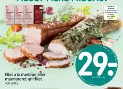 REMA 1000 Filet a la mørbrad eller marmoreret grillfilet tilbud