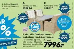 Bilka Gotland havebord 140 cm tilbud