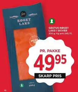 MENY GESTUS RØGET LAKS I SKIVER tilbud