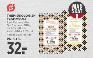 MENY THEM ØKOLOGISK FLAMMEOST tilbud