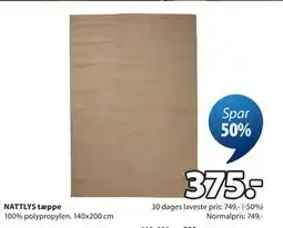 JYSK NATTLYS tæppe tilbud