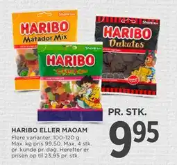 MENY HARIBO ELLER MAOAM tilbud