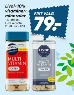 Bilka Livol+10% vitaminer/ mineraler tilbud