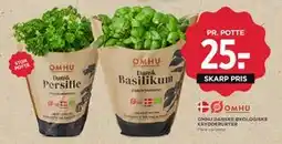 MENY OMHU DANSKE ØKOLOGISKE KRYDDERURTER tilbud