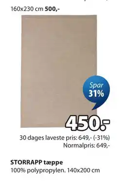 JYSK STORRAPP tæppe tilbud