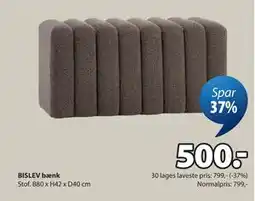 JYSK BISLEV bænk tilbud
