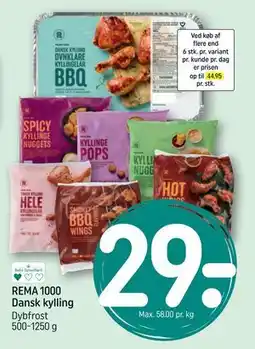 REMA 1000 REMA 1000 Dansk kylling tilbud