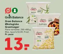 SPAR Grøn Balance Økologiske Grøntsager tilbud