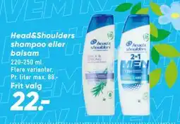 Bilka Head&Shoulders shampoo eller balsam tilbud