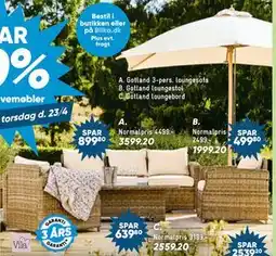 Bilka Gotland loungestol tilbud