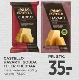 MENY CASTELLO HAVARTI, GOUDA ELLER CHEDDAR tilbud