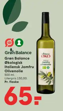 SPAR Grøn Balance Økologisk Italiensk Jomfru Olivenolie tilbud